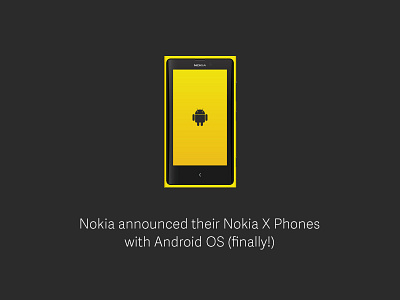 Nokia announced their Nokia X Phones android gradient lumia minimal nokia nokia x os windows phone yellow