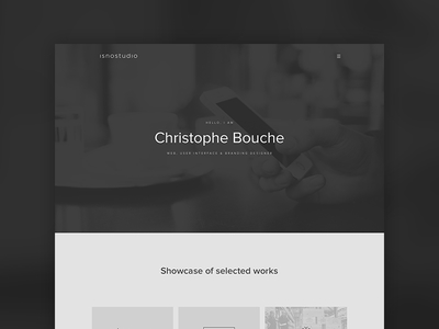 Portfolio 2014 - isnostudio clean design grey grid isnostudio minimalist portfolio simple ui ux webdesign