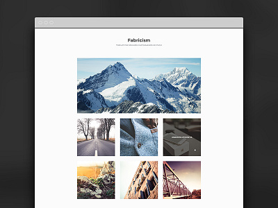 Fabricism - Tumblr theme (Update) clean grid minimal minimalist photography portfolio simple template theme tumblr