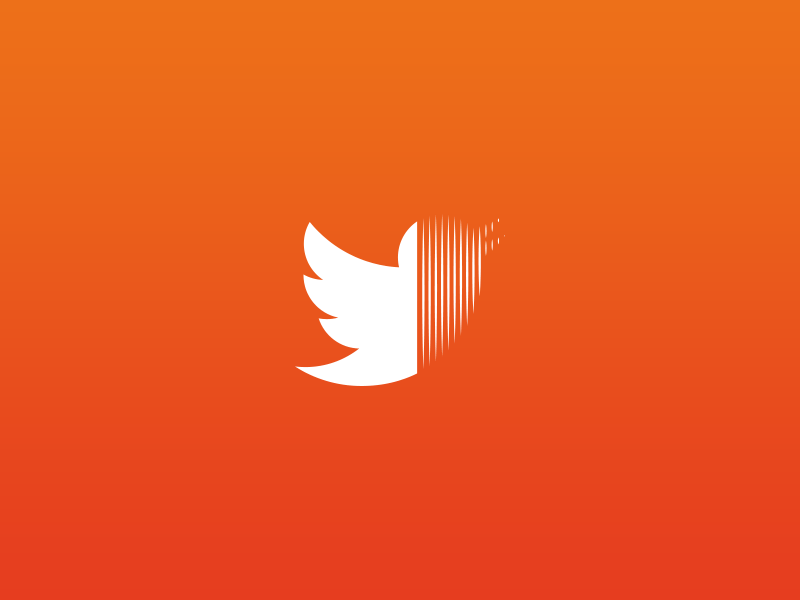 Twitter x Soundcloud bird clean gif minimalist news orange simple soundcloud tweet twitter