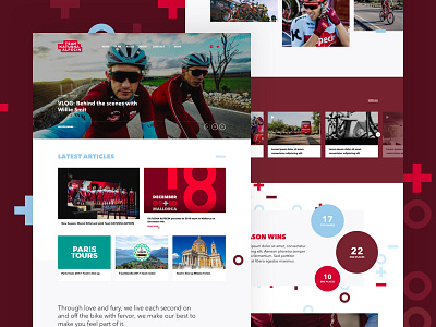 Team Katusha Alpecin 🇨🇭 🚴 - Homepage art direction bike cycling homepage katusha minimal redesign refresh team webdesign