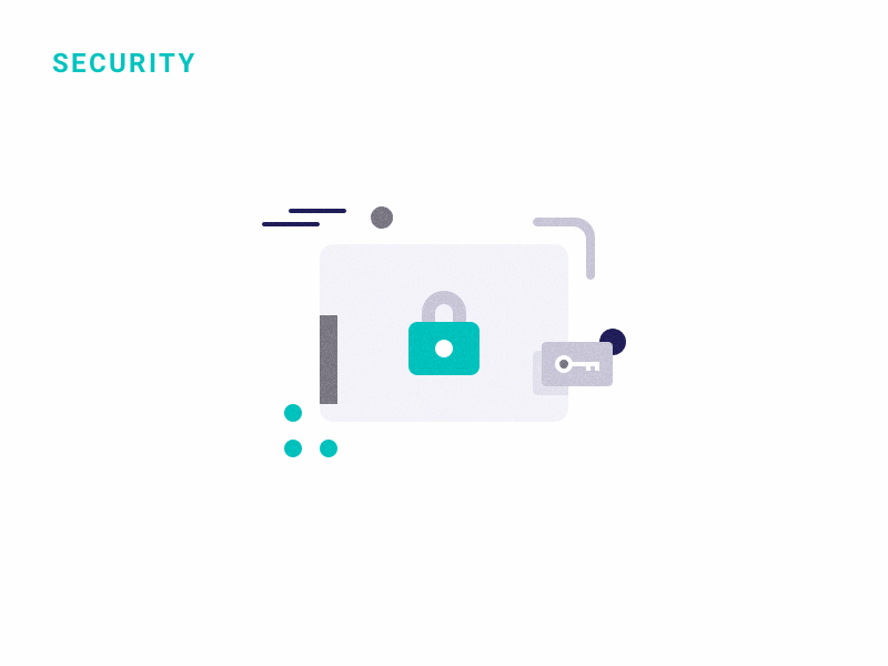Minimalist Conceptual Illustrations 🎨 availability blue concept eye flat grey illustration lock minimal minimalist noise security simple time transparency
