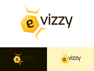 evizzy logo design bee evizzy honey logo yellow