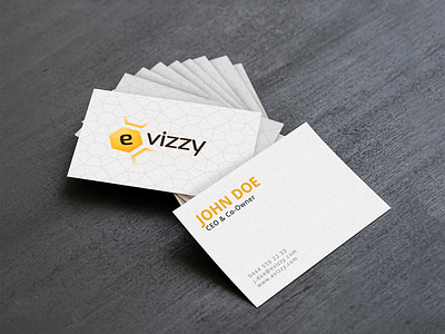 evizzy business card bee business card evizzy honey logo yellow