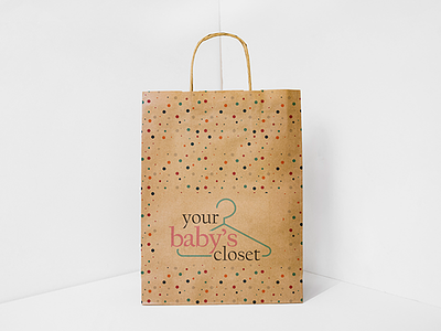 Your Baby's Closet Shopping Bag baby bag closet logo mockup shopping