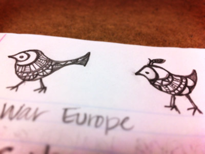 Doodles bird doodle hand drawn pencil