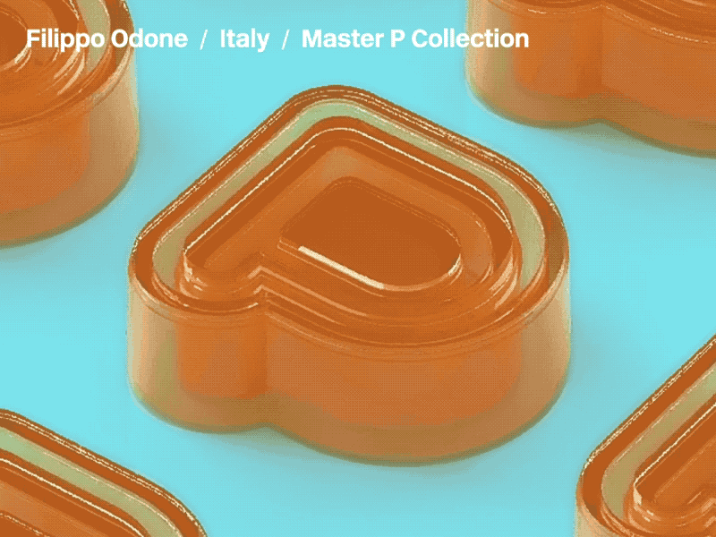 Master P Filippo 3d animated bounce gel grow icon italy jello logo orange p transparent typography