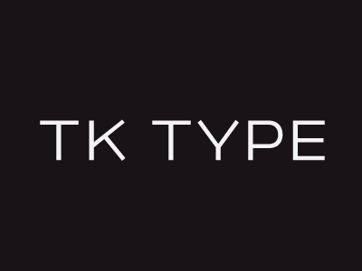 TK TYPE font logo typeface