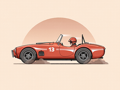 Shelby AC Cobra adobeillustrator car flat illustration photoshop racecar vector