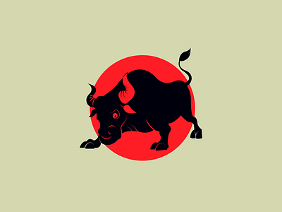 Buffalo Logo- Minimalist and clean logo design.