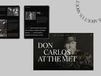 The Metropolitan Opera art concept design history opera product page theatre typogaphy ui ux web webdesign website