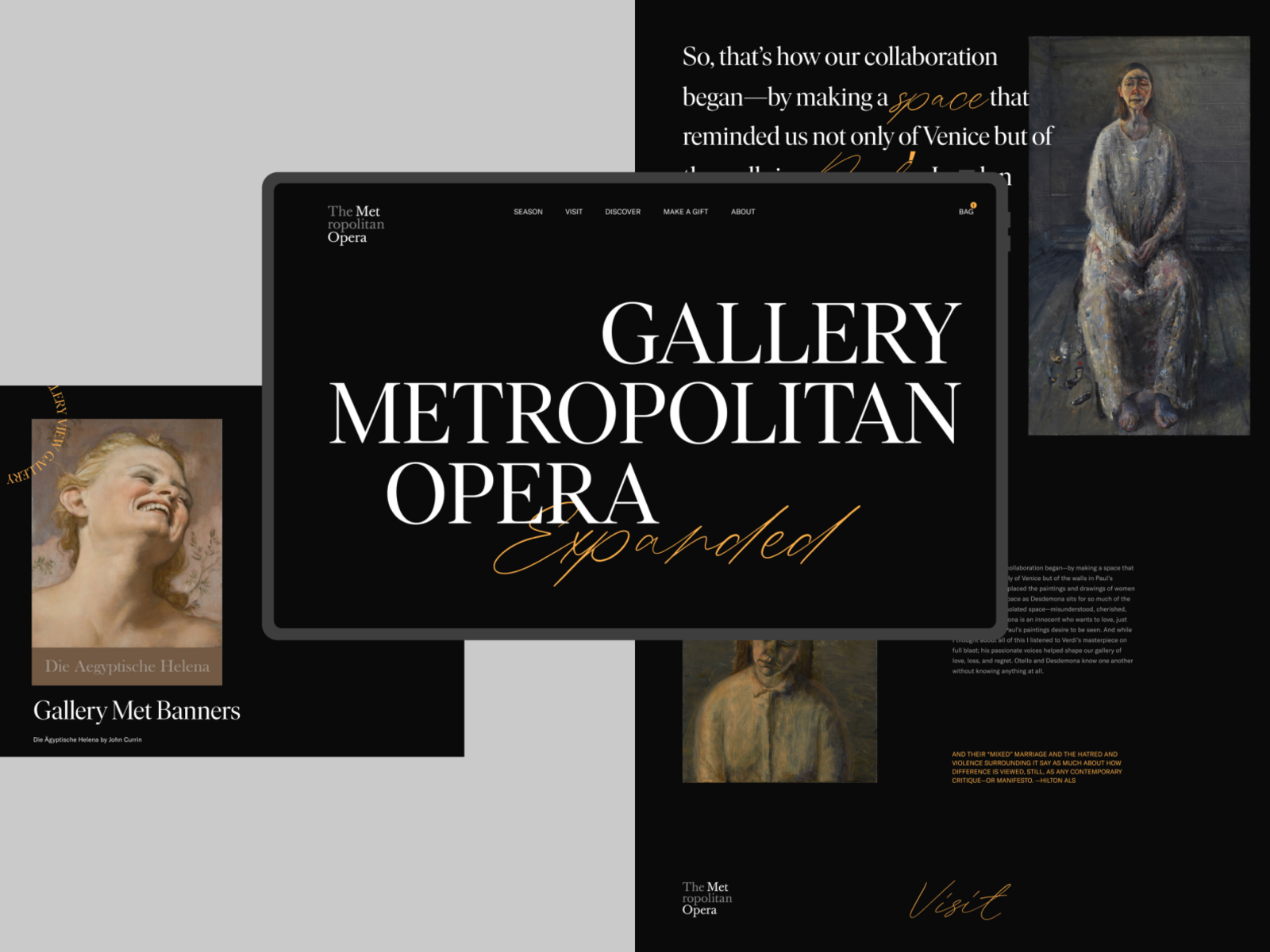 The Metropolitan Opera art concept design gallery opera theatre typogaphy ui ux web webdesign website