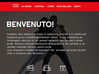 Kizomba website dance homepage kizomba mockup website