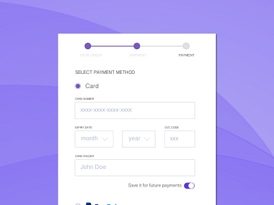 Daily ui challenge 002 - Checkout credit card form checkout form credit card payment daily challange dailyui