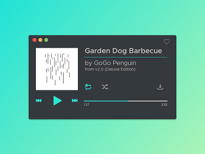 Daily ui challenge 009 - Music player daily 009 challenge daily ui challenge music player