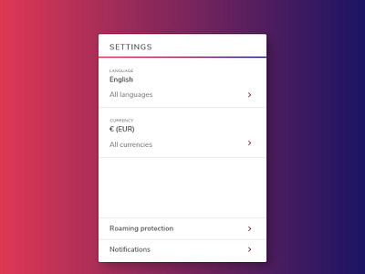 Daily ui challenge 007 - Settings daily 007 daily challange daily ui challange settings interface settings page