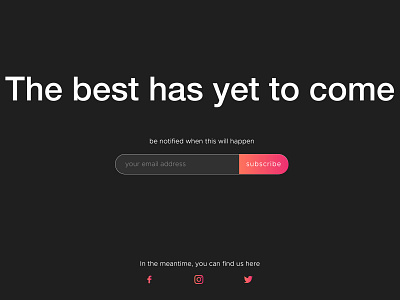 Daily ui challenge 048 - Coming soon coming soon daily ui 48 daily ui challenge dailyui