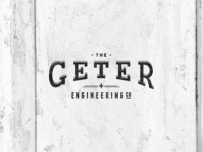 Geter geter logo typography vintage