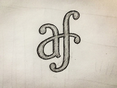 a f a f hand drawn type ligature