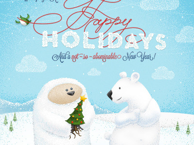 Not-So Abominable! bear christmas holidays polar snow tree yeti