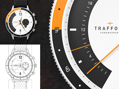 Chronograph 2 analog chronograph orange watch watch design watch face white world time