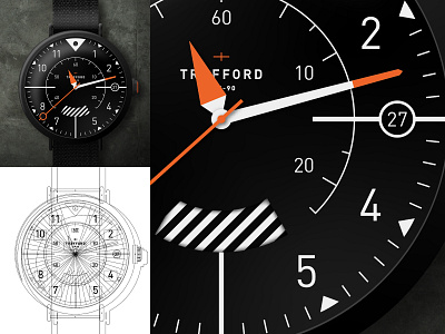 Altimeter watch altimeter aviation black orange watch watch design watch face