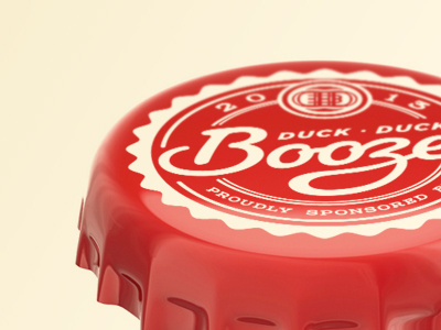 booze beer booze cap red script typography