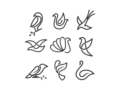 bird line bird bird logo line minimalist