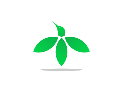 leaf bird green bird bird logo gradient leaf