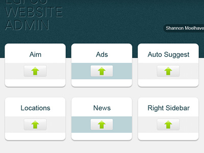 Website Admin Homepage interface designe intranet web design