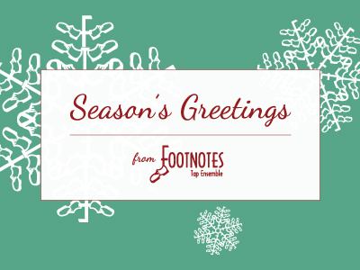 Footnotes Holiday Card graphic design holiday card print design