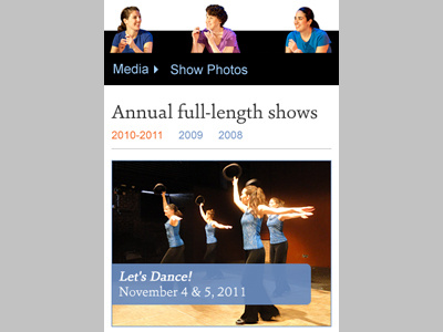 FTE Photo Gallery: Mobile dance mobile web design