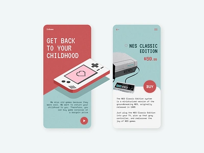 Get back to your childhood dailyinspiration design designinspiration game illustration interface minimalism onlineshop ui uidesign userexperience ux