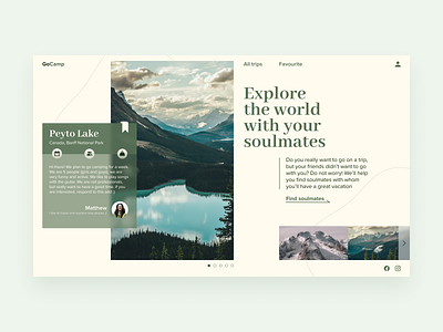 Explore the world clean ui dailyinspiration design green interface minimalism travel trip ui uidesign ux uxdesign web