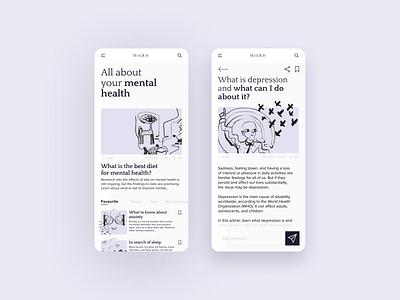 All about your mental health app clean ui design interface mentalhealth minimalism ui uidesign userexperience ux uxdesign web