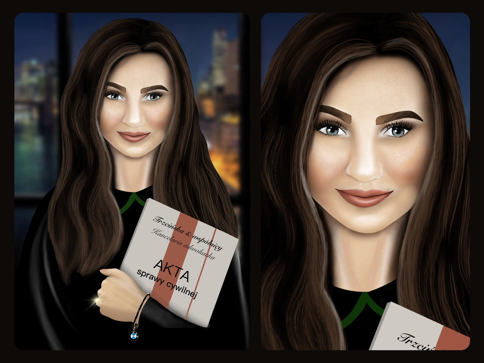 Future lawyer portrait gift illustration portrait