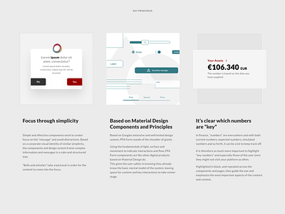 PFA Form design system: Principles ex.