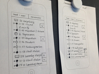 Public transportation schedule responsive rwd sketch transport ui