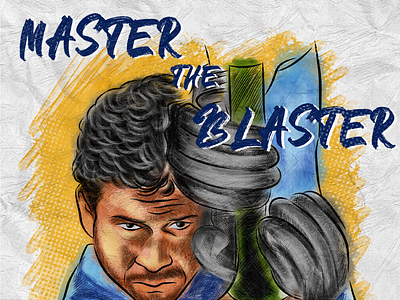 master the blaster sachin illustration