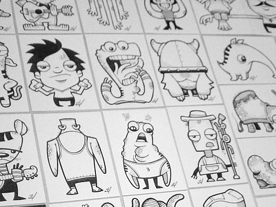 Character Cards cartoon cartoon character character doodle doodles doodling faces illustration