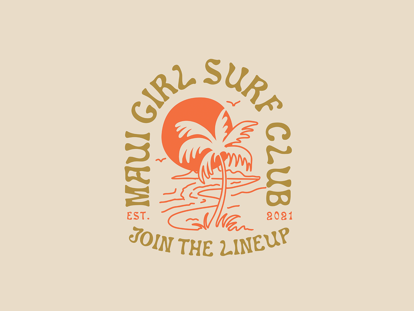 Branding, Maui Girl Surf Club by Sarah Auslund on Dribbble