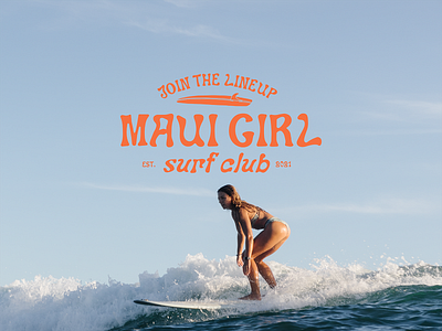 Branding, Maui Girl Surf Club 2d illustration adobe adobe illustrator adobe photoshop adobe suite brand design brand direction brand identity branding design graphic design illustration illustrator logo