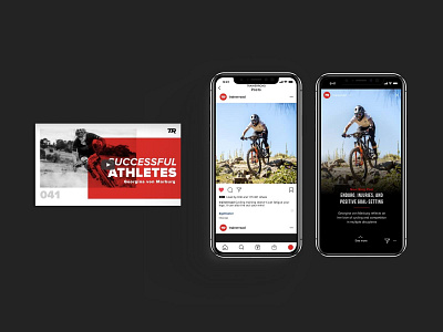 Successful Athletes Podcast Social Assets bike bikes branding cycling design graphic design logo ui