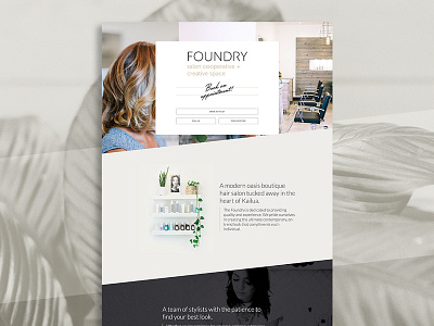 Foundry Salon website branding development logo ui web design website