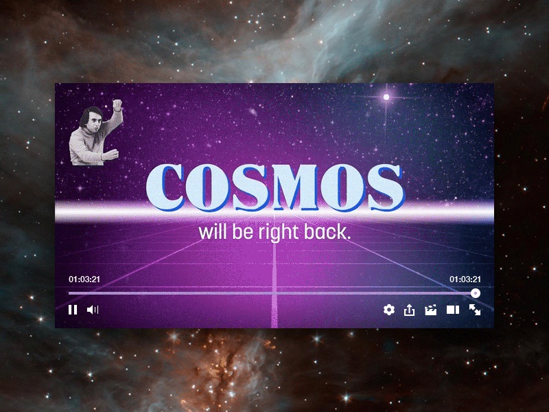 Cosmic streamsaver, brb lol animation bumper motion video