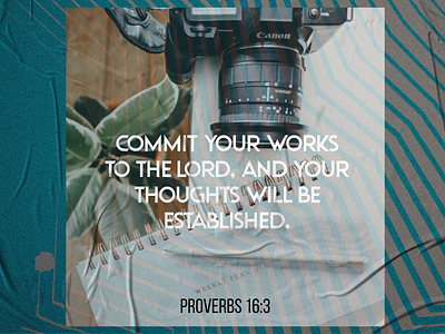 PCM Design Challenge | Proverbs 16:3 art artwork church design design challenge graphic design pcmchallenge prochurchmedia social media typography