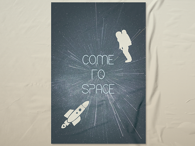 Design a space travel poster art artwork design design challenge dribbble weekly warmup graphic design social media typography