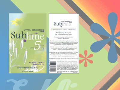 Sublime - Product Label artwork colors design firm identity label print print design product shampoo sublime