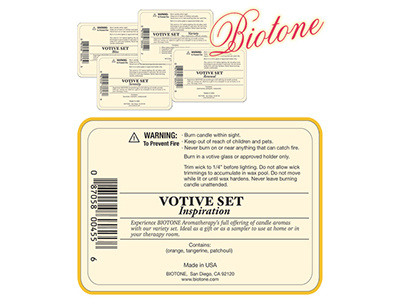 Biotone artwork candle design label label design labels product design votive