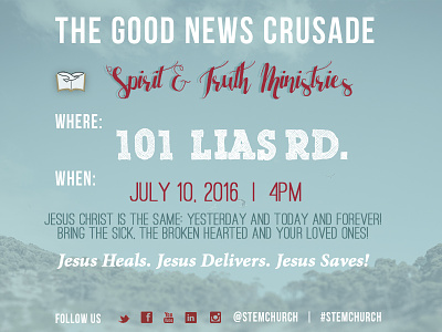 The Good News Crusade Leaflet church church event crusade event good news jesus leaflet philippines social media stem stem church
